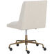 Halden Beige Linen Office Chair